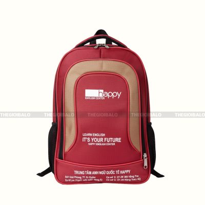 Sản xuất balo trung tâm ngoại ngữ in thêu logo 6