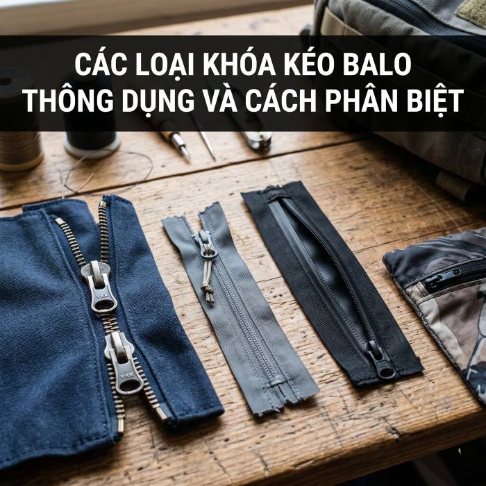 các loại khóa kéo balo thông dụng và cách phân biệt