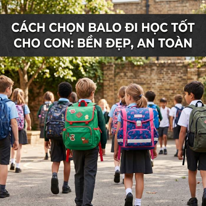 cách chọn balo đi học tốt cho con bền đẹp an toàn
