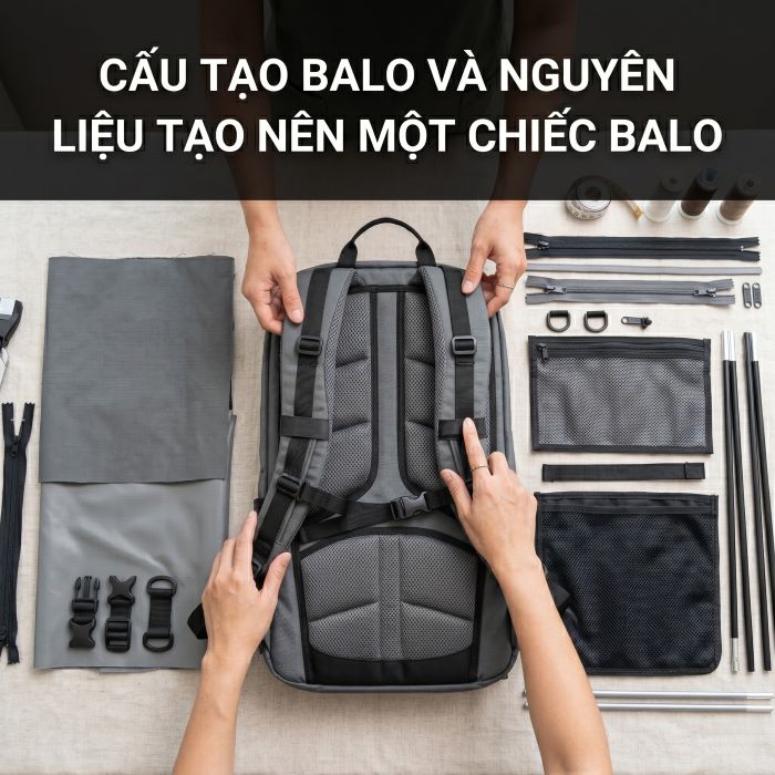 cấu tạo balo và nguyên liệu tạo nên một chiếc balo chất lượng