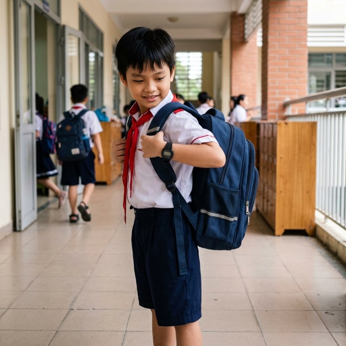 Chọn kích thước balo cho bé giúp mang lại cảm giác thoải mái khi mang