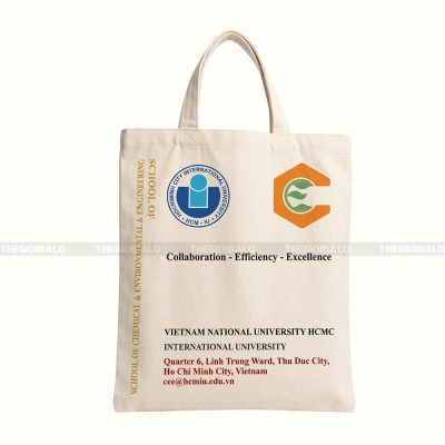 Xưởng may túi vải bố theo yêu cầu in logo 1